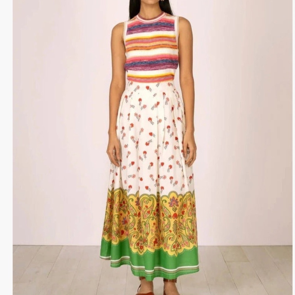 Banjanan Deena Designer Maxi Skirt in Paisley Ming Size XL